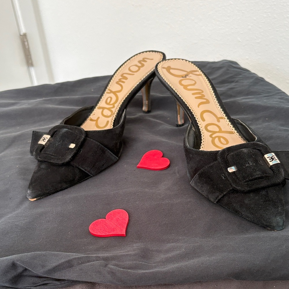 Sam Edelman Black Heels with Buckle Detail